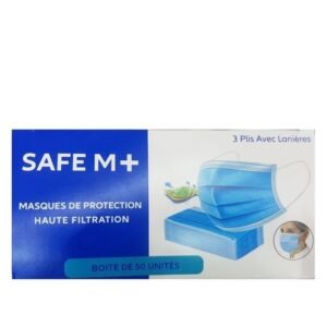 SAFE M + Maques de Protection Haute Filtration – 50 Piéces Maroc