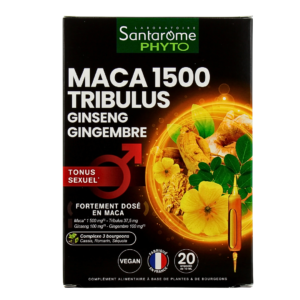 SANTAROME Maca 1500 Tribulus 20 Ampoules Maroc