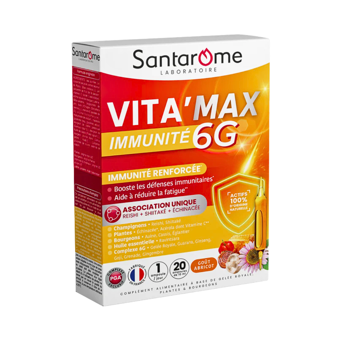 SANTAROME Vit’max 6g 20ampoules X 10ml Maroc