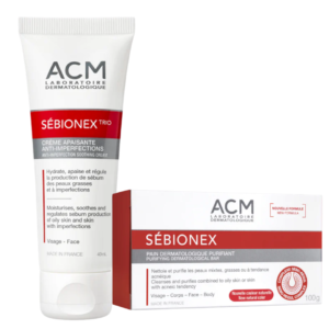 ACM Sebionex Trio Creme Apaisante Anti-Imperfection+pain Dermato Duo Pack Maroc