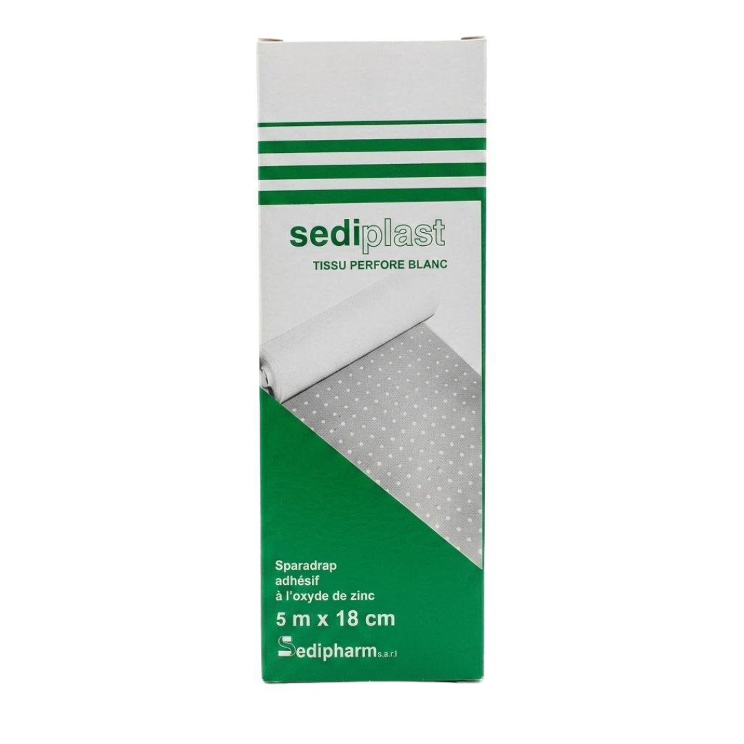 SEDIPLAST Sparadrap Perfore Blanc 5mx18cm Maroc
