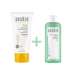 Soskin Creme Solaire Teinte 01 50ml + Gel Doux Nettoyant 100ml Pack Maroc