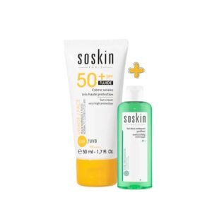 Soskin Ecran Fluide Spf50+ 50ml +gel Nettoyant 100ml Offert Maroc