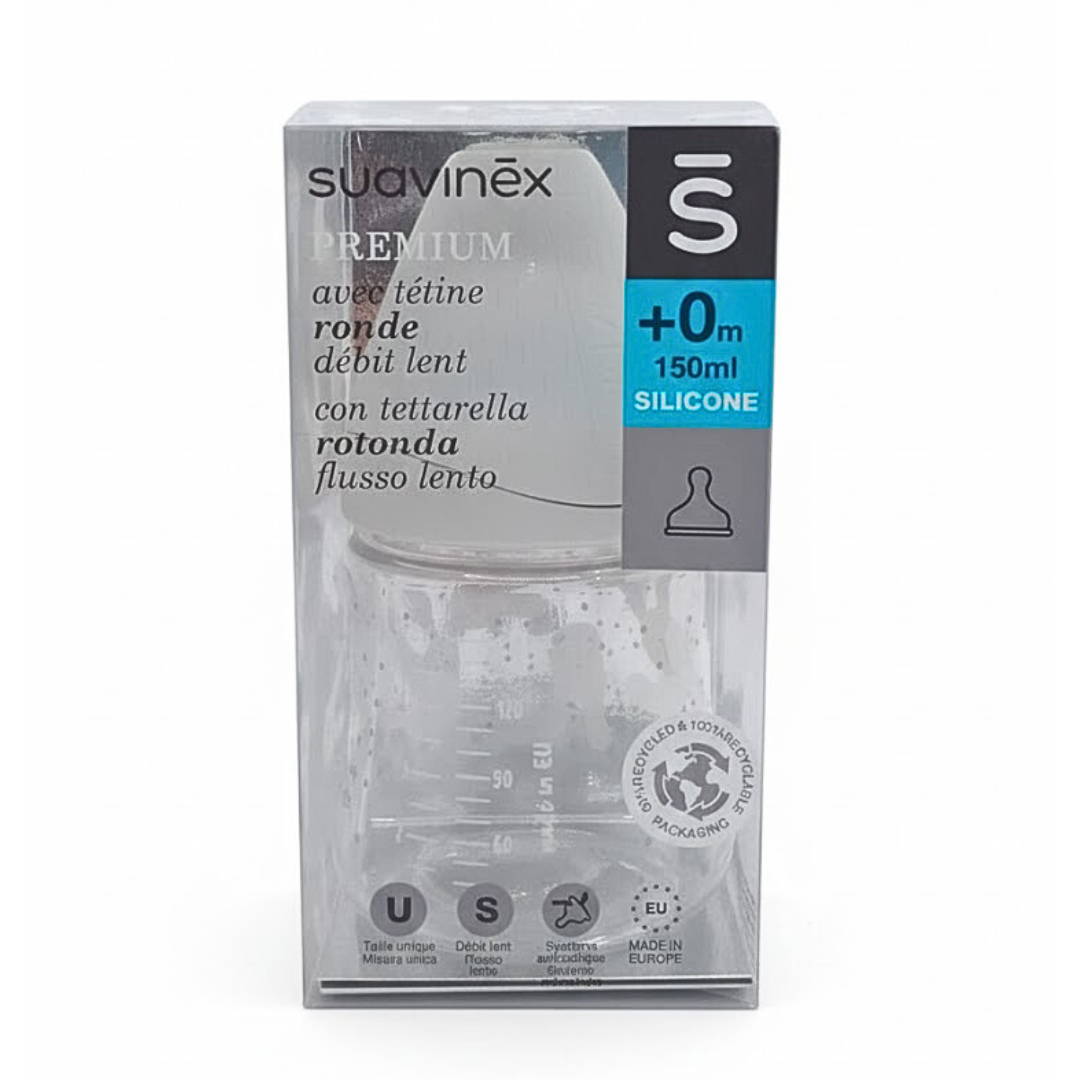 Suavinex Biberon Rabbit avec Tetine Ronde Debit Lent +0m 150 Gy l2 Maroc