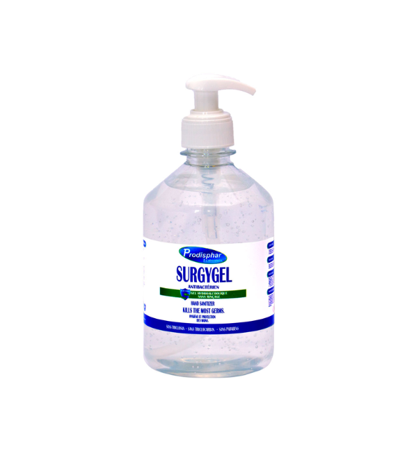 SURGYGEL Gel Hydroalcoolique Naturel Pompe 500ml Maroc