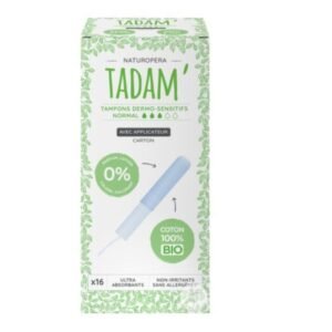 TADAM Tampons Coton Bio avec Appli Normal 16 Pieces Maroc