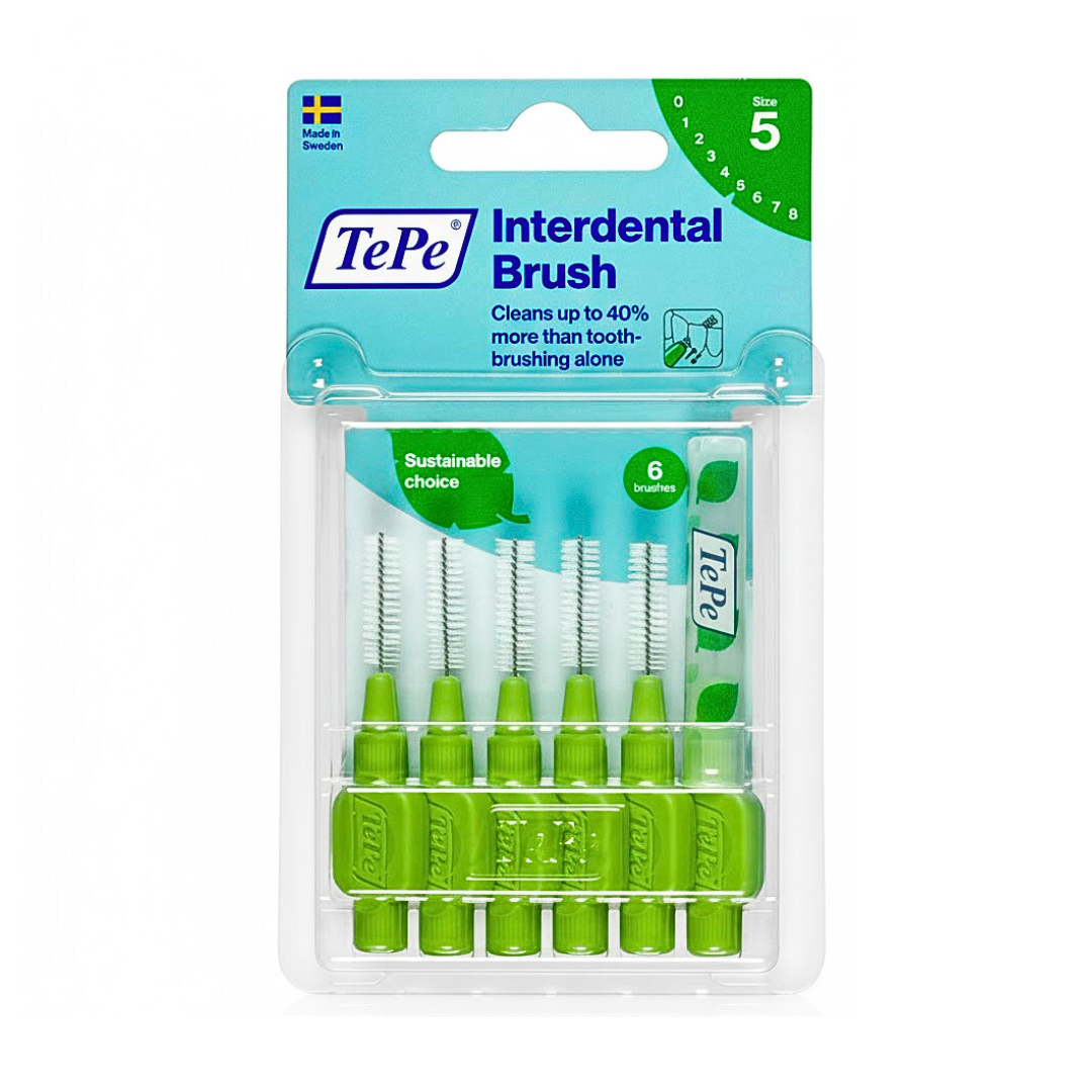 Tepe Interdental Brush Original Vert Taille 0-5 -6 Pieces Maroc