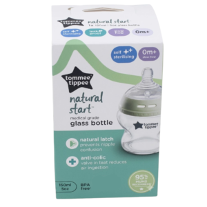 TOMMEE TIPPEE Biberon Verre Natural Start 150ml +0m Ref 42243791 Maroc