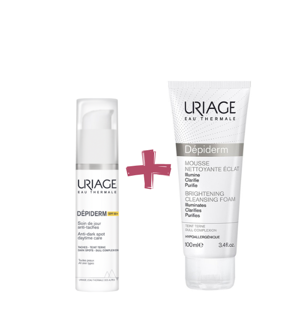 URIAGE Depiderm Spf50 30ml + Depiderm Mousse Nettoyante 100ml Pack Maroc