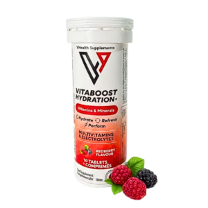 Vhealth Vitaboost Hydration+ Multivitamins Redberry Goût Fruit Rouge 10 Comprimes Maroc