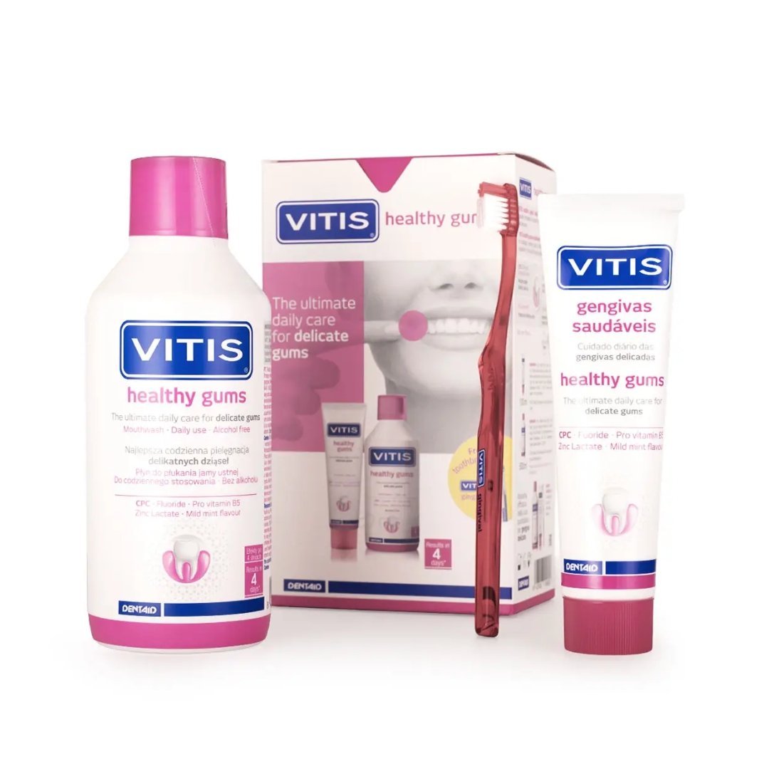VITIS Gingival Dentifrice 75ml + Bain de Bouche 500ml + Brosse à Dent Maroc