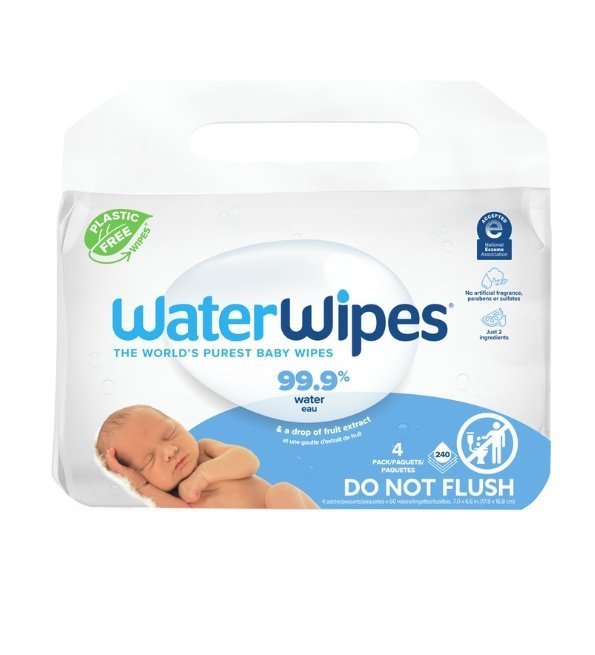WATERWIPES Lingettes Baby 4×60 Bio Maroc