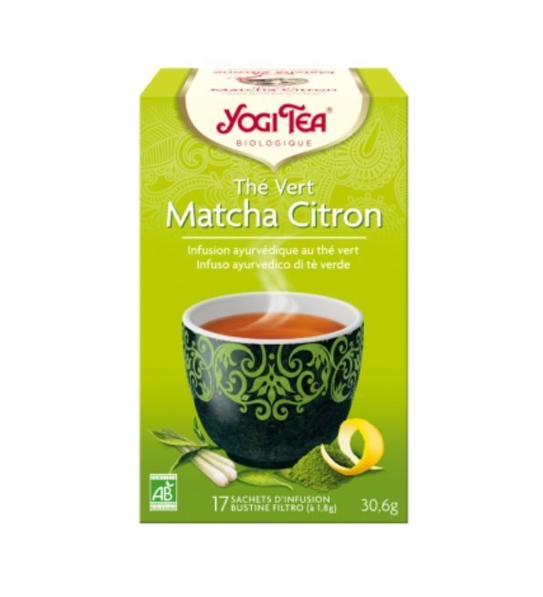 YOGI TEA The Vert Matcha Citron 17 X 2g Maroc