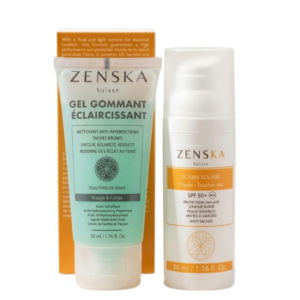 ZENSKA Ecran Solaire Fluide Spf50+ 50ml+gel Gommante 50ml Pack Maroc