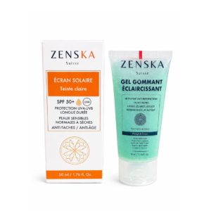 Zenska Ecran Solaire Teinte Claire 50ml+Gel Gommant 50ml pack Maroc