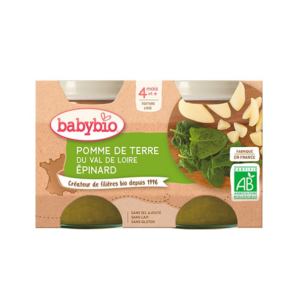 BABYBIO Pot Pomme de Terre Epinard 2 X 130 g Maroc