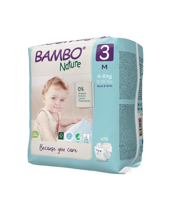BAMBO NATURE 3, Couches M / 4-8kg/52un Maroc