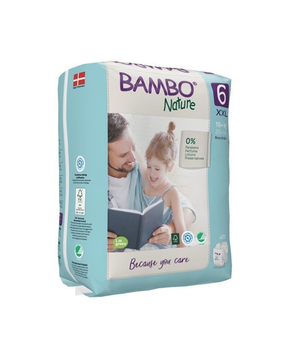BAMBO NATURE 6, Couches Xxl +16kg/40un Maroc