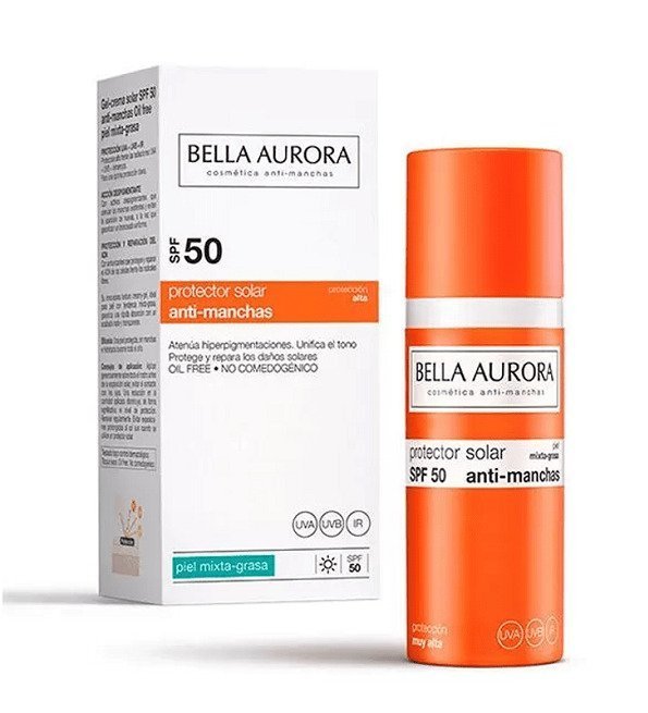 Bella Aurora Gel Solaire Anti-Taches Peaux Mixtes/grasses SPF 50+ 50 ml Maroc