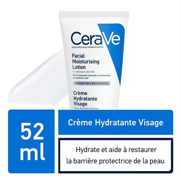 CeraVe Crème Hydratante Visage Peau Normale à Sèche | 52ml Maroc