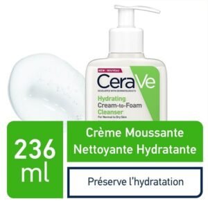 CeraVe Crème Moussante Nettoyante Hydratante Peau Normale à Sèche | 236ml Maroc