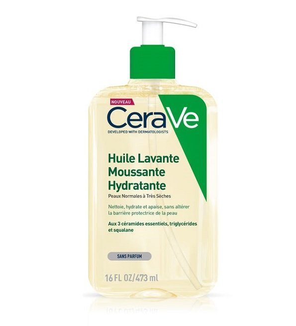 CeraVe Huile Lavante Moussante Hydratante Peau Très Sèche à Atopique | 473ml Maroc