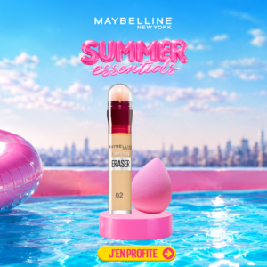 MAYBELLINE Eraser Eye N°02 Nude + Blander Pack Maroc