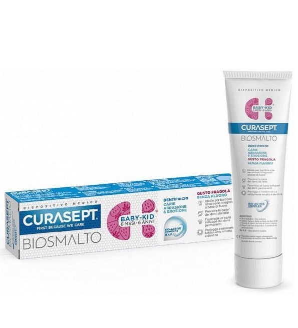 CURASEPT Dentifrice Biosmalt Baby-Kid 6 Mois-6 Ans- Fraise 50 ml Maroc