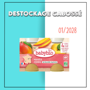 BABYBIO Petit Pot Mangue Pomme 2 X 130g – Destockage Cabosse Maroc