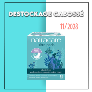 Natracare Serviette Ultra Long + Wings 10 Unités – Destockage Cabosse Maroc