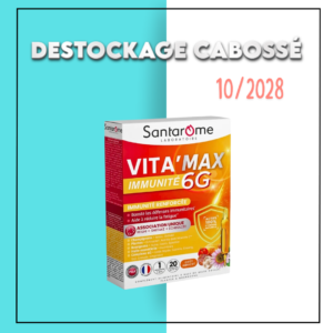 SANTAROME Vit’max 6g 20ampoules X 10ml – Destockage Cabosse Maroc