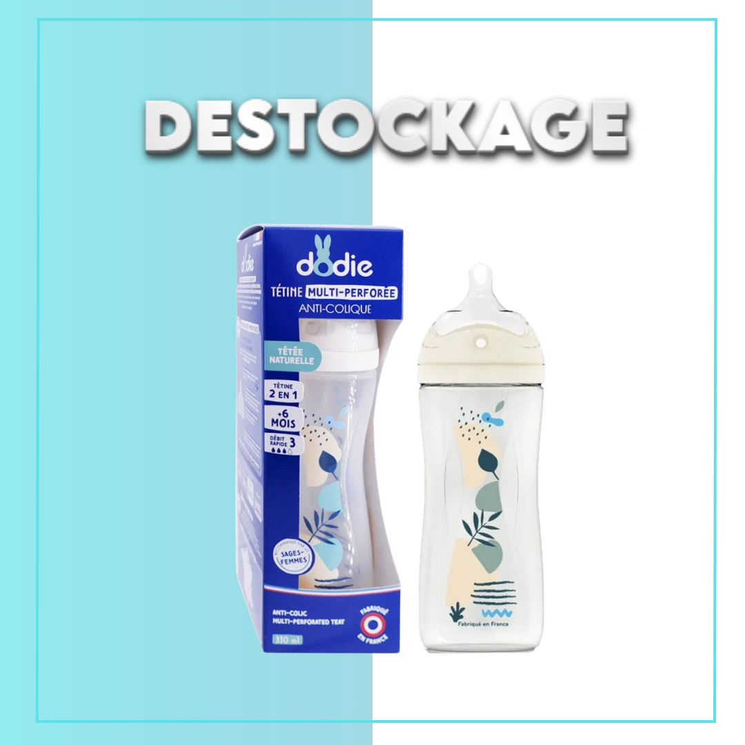 Dodie Biberon Anti-Colique Débit 2 Bleu 6 mois et plus 330ml – Destockage Maroc