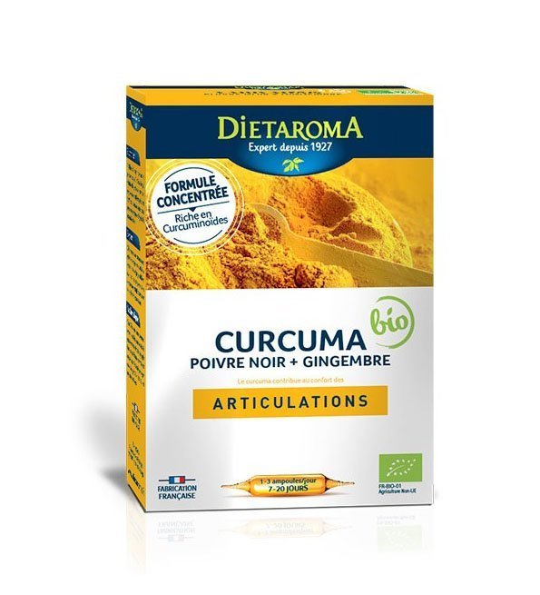 DIETAROMA Curcuma +gingembre 20 Ampoules*10ml Maroc