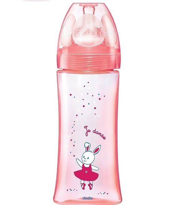 DODIE Biberon Multi Perfore Tetine Debit 2 Rose 0-6mois 270ml Maroc