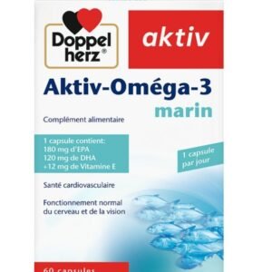 DOPPEL HERZ Aktiv Omega-3 Marin 60 Capsules Maroc