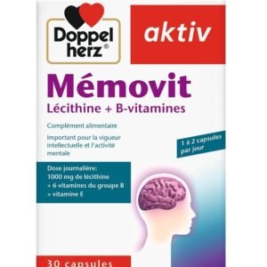 DOPPEL HERZ Aktiv Mémovit Lécithine + B-Vitamines 30 Capsules Maroc