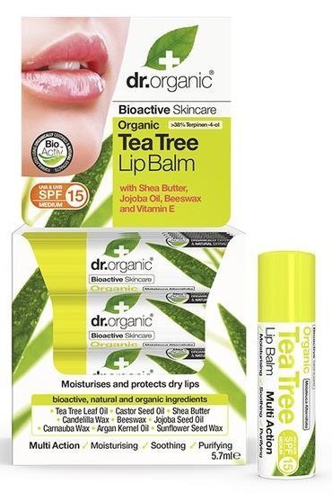 Dr Organic Baume à Lèvres Tea Tree 5.7ml Maroc