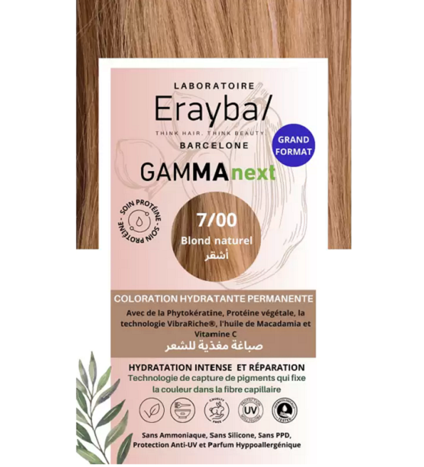 Erayba Gamma Next Coloration 7/00 Blond Natural Coloration Hydratante Permanente Maroc