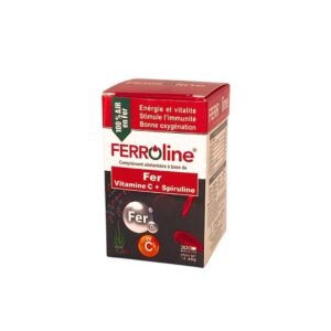 FERROLINE Fer Vitamine C & Spiruline 30gelules Maroc