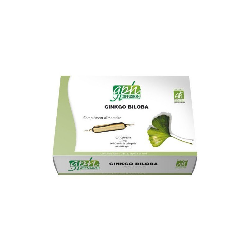 GPH Diffusion Ginkgo Biloba 20 Ampoules*15ml Maroc