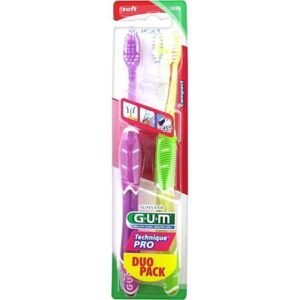 GUM Brosse à Dent Thechnique Pro Duo Medium 1528 Maroc