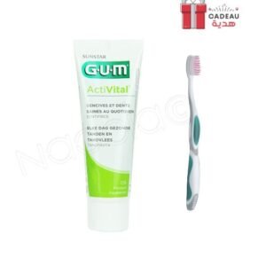 GUM Dentifrice Activital 75ml + Brosse à Dent Offerte Maroc