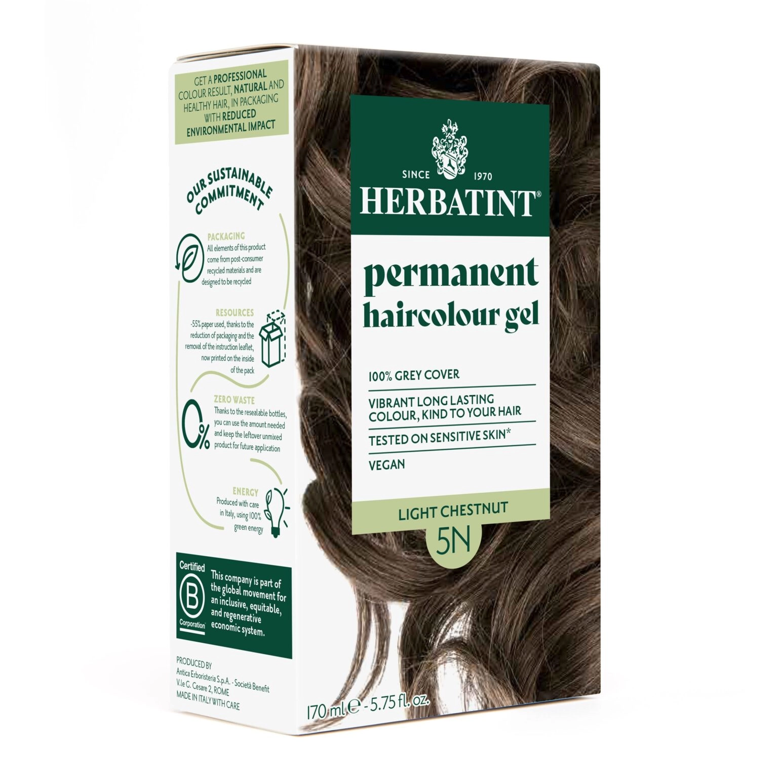 Herbatint Coloration Permanente 5N Chatain Clair 170ml Maroc