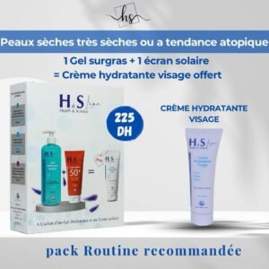 H&S LINE Gel Nettoyant 250ml+ecran Solaire Invisible Spf50+50ml + Creme Hydratant 50ml Pack Maroc