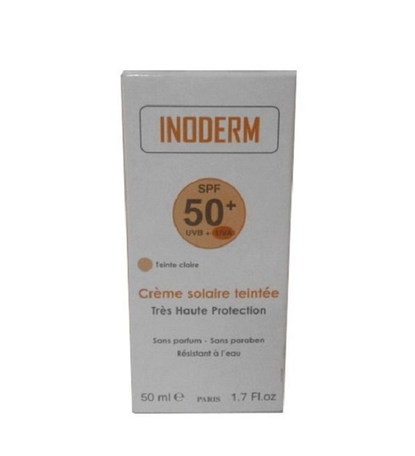 INODERM Écran Solaire Teinté Claire SPF 50+ (50ml) Maroc