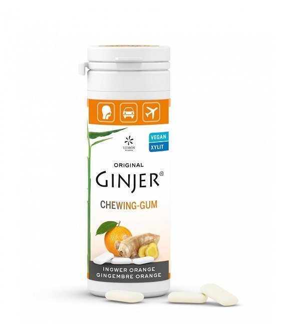 GINJER Chewing-Gum Gingembre Orange 30 g Maroc