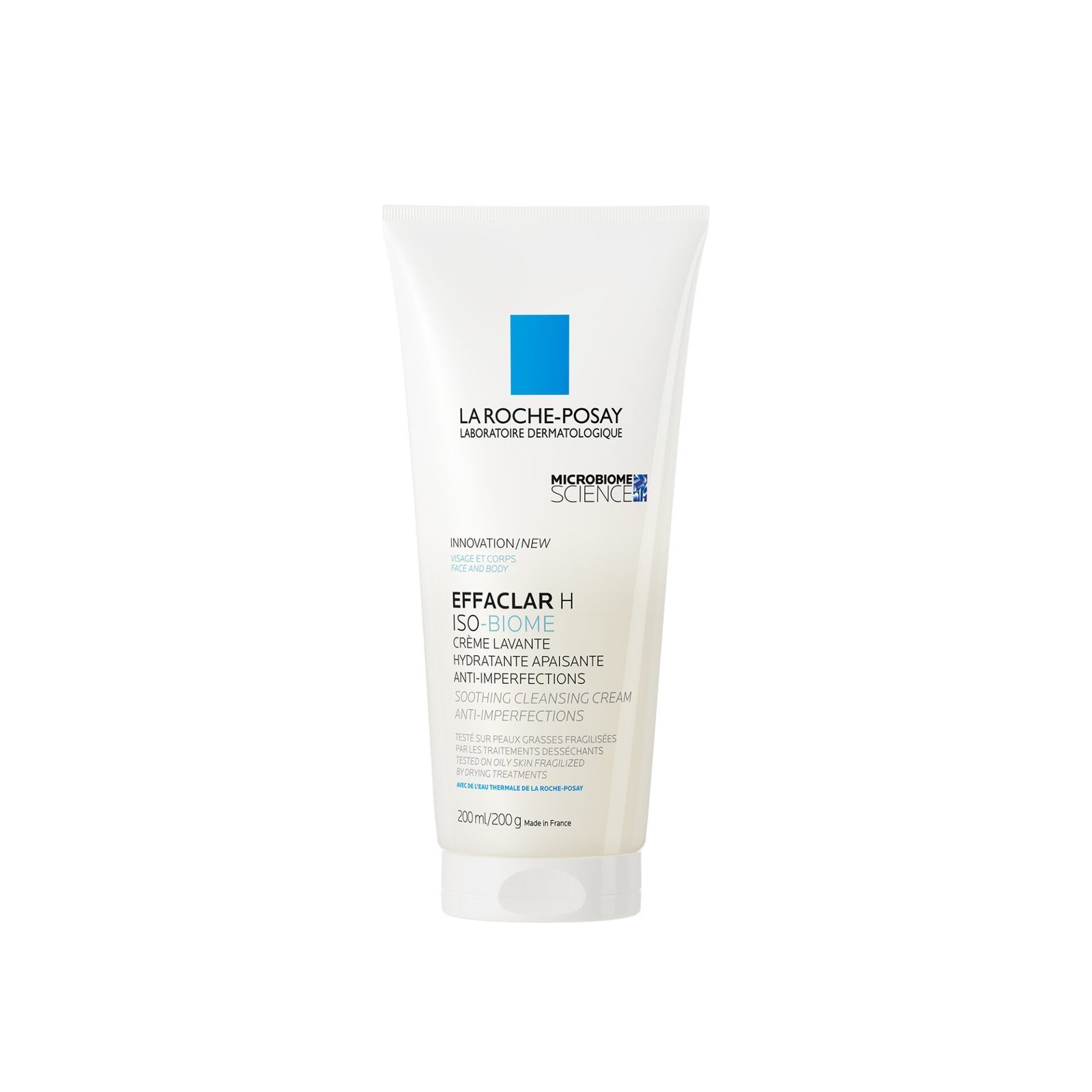 La-Roche-Posay Effaclar H Iso-Biome Crème Nettoyante | Peau Sèche à Tendance Acnéique | 200ml Maroc