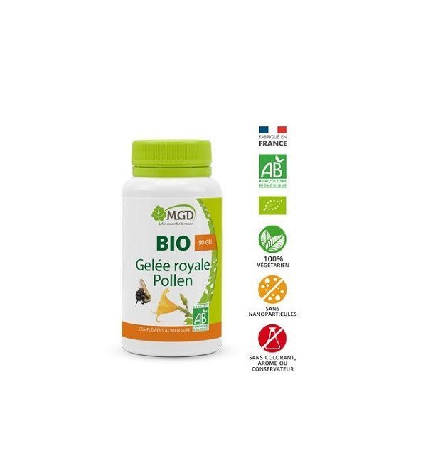 Mgd Nature Bio Gelée Royale Pollen 90 Gélules Maroc