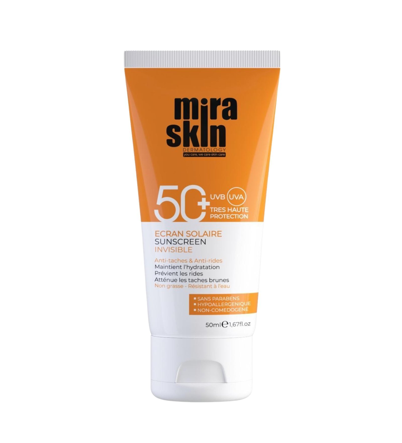 MIRASKIN Ecran Solaire Invisible Spf50+ 50ml Maroc