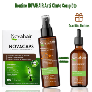 Novahair Offre Novacaps 60 Gelules + Lotion 125ML + Huile 50ml Offerte Maroc
